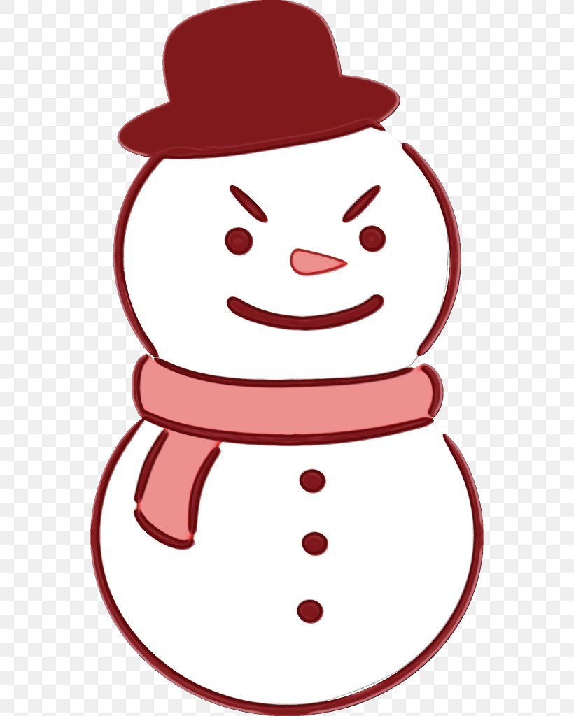 Snowman, PNG, 564x1024px, Watercolor, Cartoon, Fictional Character, Line Art, Paint Download Free