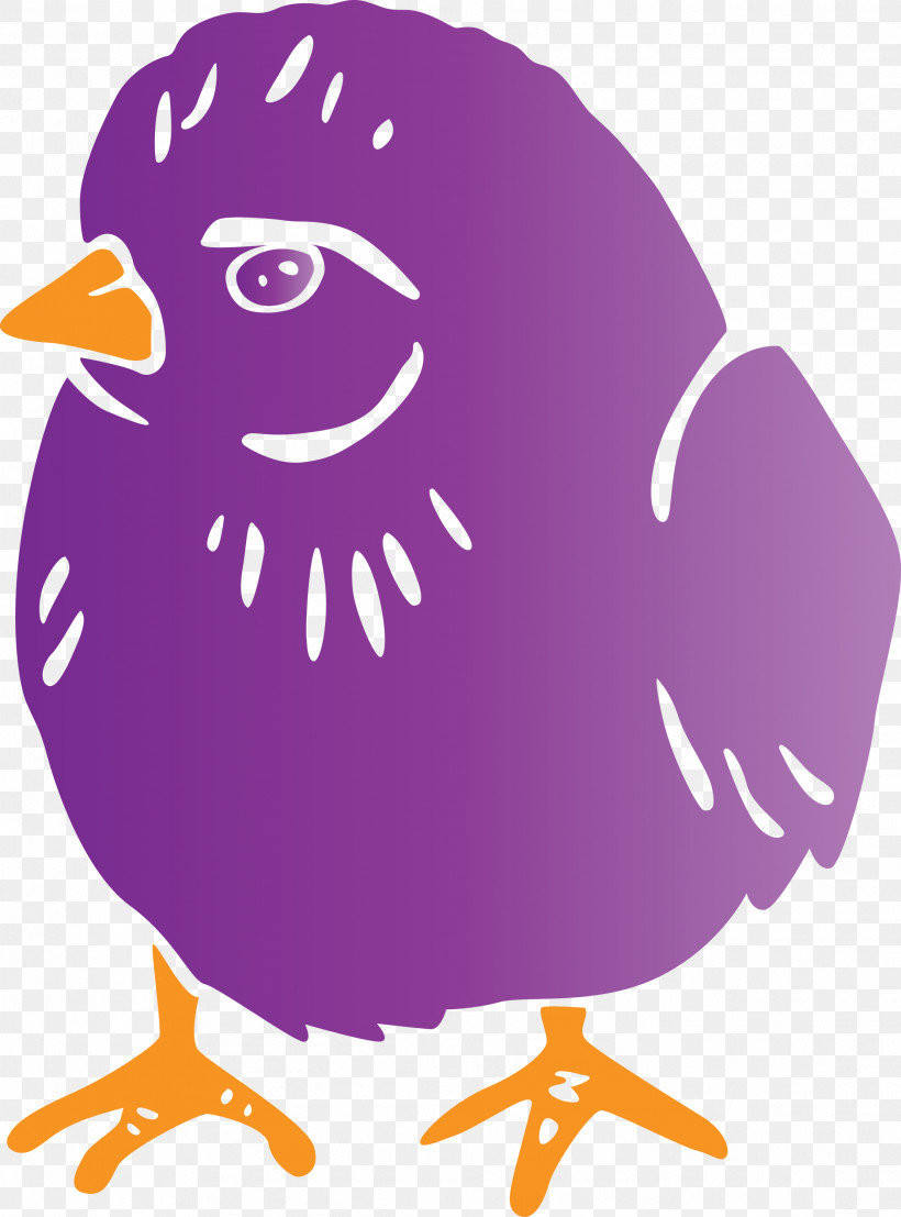Chicken, PNG, 2222x3000px, Chicken, Beak, Cartoon, Purple Download Free