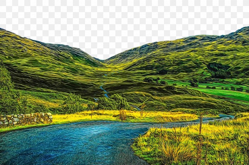 Natural Landscape Nature Highland Nature Reserve Vegetation, PNG, 1880x1253px, Watercolor, Highland, Hill, Hill Station, Mountain Download Free