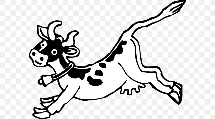 Cattle Jumping Clip Art, PNG, 600x455px, Cattle, Animation, Area, Art, Black And White Download Free