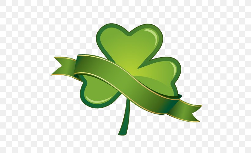Saint Patrick's Day Shamrock Clip Art, PNG, 500x500px, Saint Patrick S Day, Clover, Fourleaf Clover, Green, Heart Download Free
