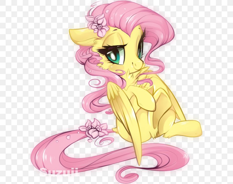 Fluttershy My Little Pony DeviantArt Horse, PNG, 607x647px, Watercolor, Cartoon, Flower, Frame, Heart Download Free