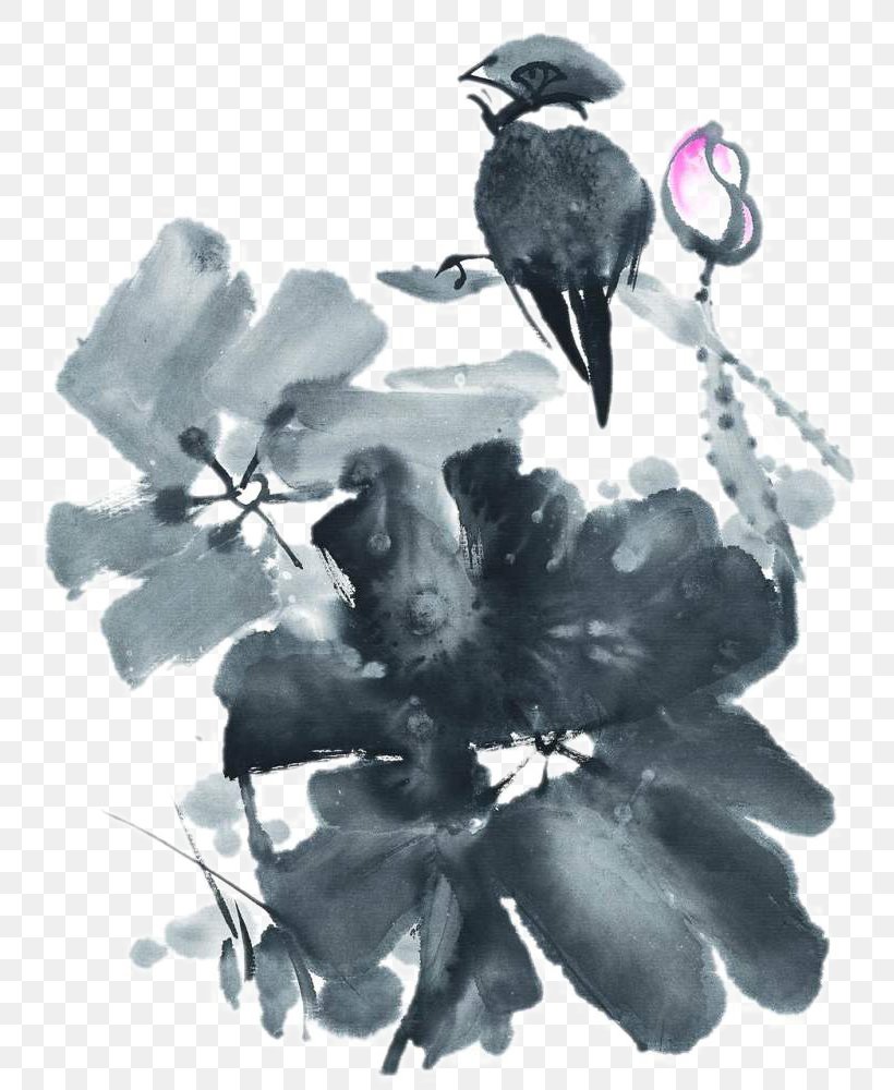 Ink Wash Painting Chinese Painting, PNG, 783x1000px, Ink Wash Painting, American Crow, Art, Beak, Bird Download Free