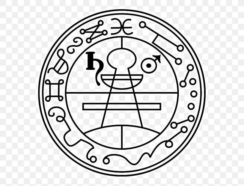 Lesser Key Of Solomon Seal Of Solomon Grimorium Verum Pentacle, PNG, 626x626px, Key Of Solomon, Area, Black And White, Ceremonial Magic, Goetia Download Free