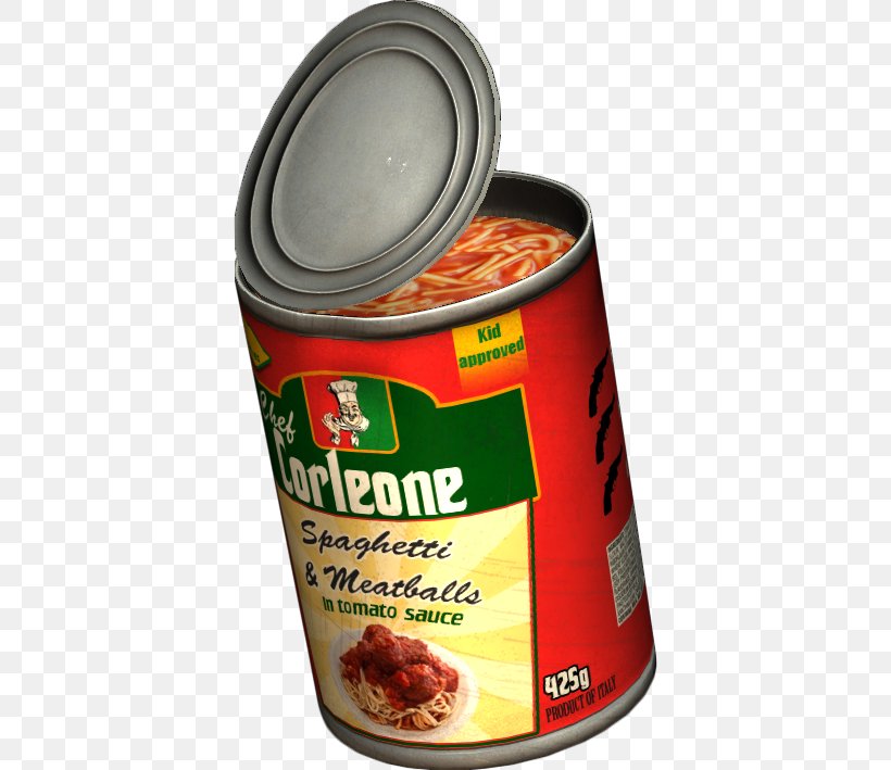 Tin Can Spaghetti With Meatballs Sauce Pasta, PNG, 390x709px, Tin Can, Can Openers, Canning, Condiment, Dayz Download Free