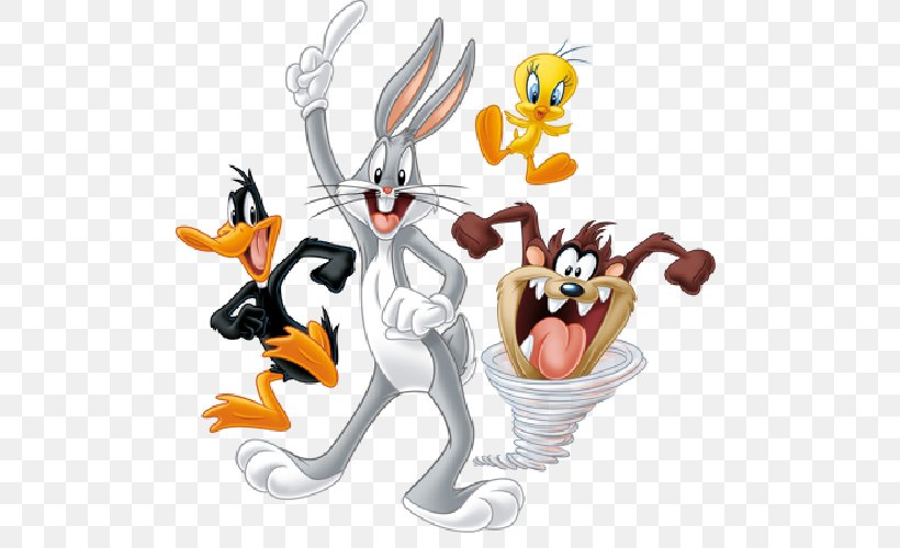 Sylvester Tweety Tasmanian Devil Daffy Duck Bugs Bunny, PNG, 500x500px, Watercolor, Cartoon, Flower, Frame, Heart Download Free