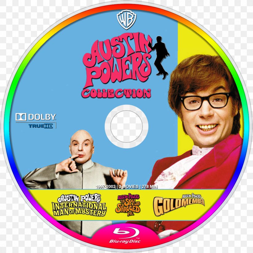 Austin Powers: The Spy Who Shagged Me Spy Film Logo Compact Disc, PNG, 1000x1000px, Austin Powers, Austin Powers In Goldmember, Bluray Disc, Brand, Compact Disc Download Free