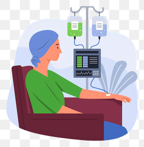 Cartoon Patient - Patient Receiving Medical Treatment PNG