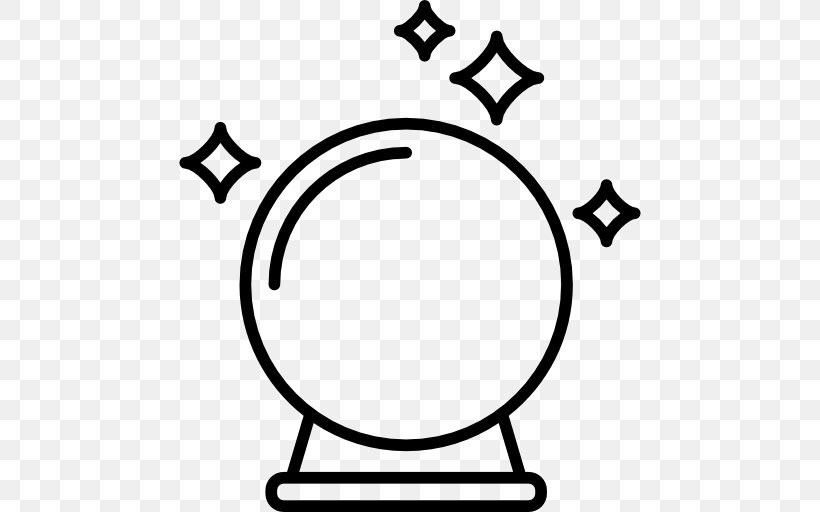Crystal Ball Magic 8-Ball Clip Art, PNG, 512x512px, Crystal Ball, Area, Black And White, Crystal, Drawing Download Free