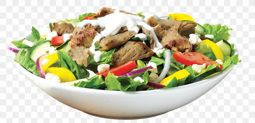 Gyro Greek Salad Greek Cuisine Tzatziki, PNG, 871x421px, Gyro, Chicken Meat, Cuisine, Dish, Fattoush Download Free