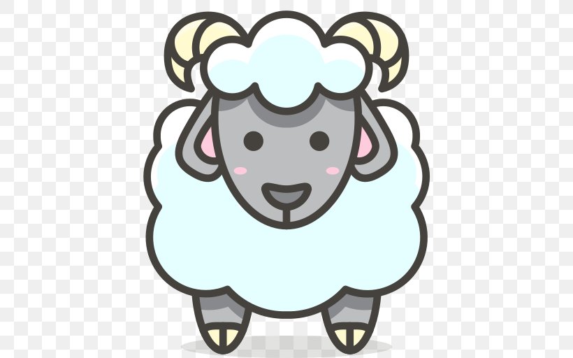 Sheep, PNG, 512x512px, Sheep, Cartoon, Cowgoat Family, Drawing, Emoji Download Free