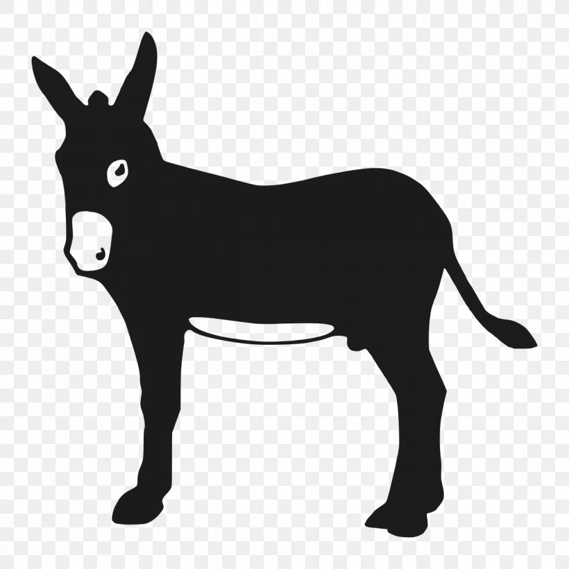 Mule Mustang Mane Snout Donkey, PNG, 1200x1200px, Mule, Black And White, Canidae, Character, Dog Download Free