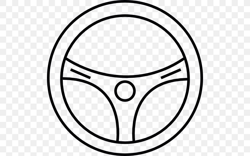 Car Motor Vehicle Steering Wheels, PNG, 512x512px, Car, Alloy Wheel, Area, Black, Black And White Download Free