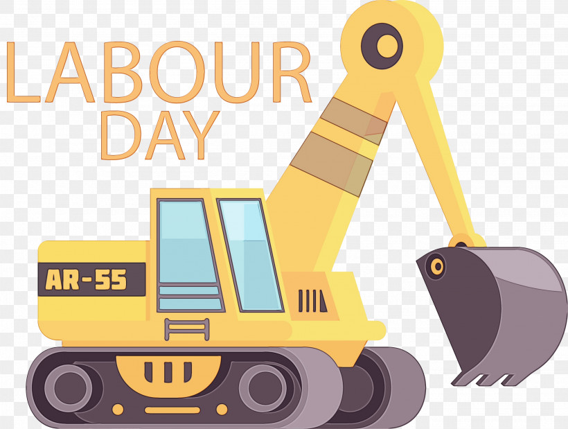 Cartoon Yellow Machine Meter Line, PNG, 2708x2046px, Labour Day, Cartoon, Line, Machine, May Day Download Free