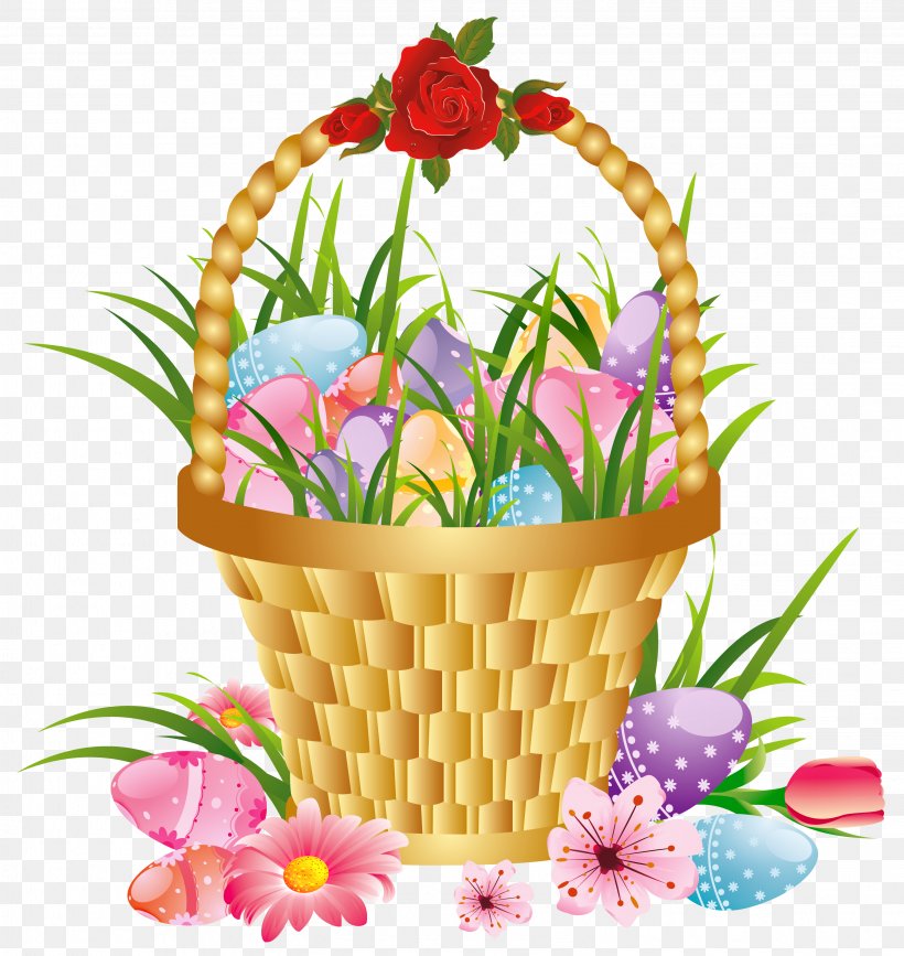 Flower Basket Clip Art, PNG, 3051x3227px, Easter Bunny, Basket, Craft, Cut Flowers, Easter Download Free