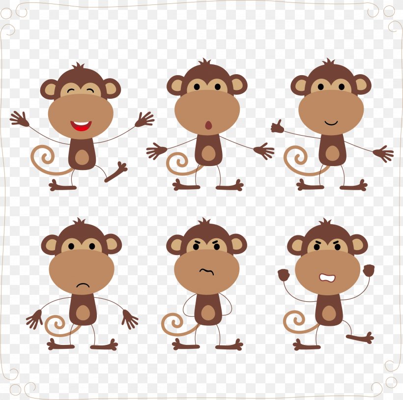 Monkey Cartoon Illustration, PNG, 2101x2086px, Monkey, Animal, Animation, Cartoon, Dessin Animxe9 Download Free
