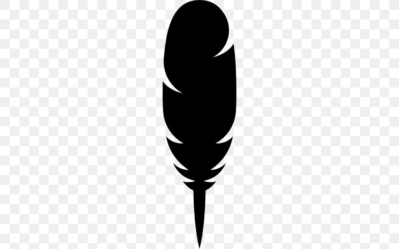 Feather, PNG, 512x512px, Feather, Animal, Bird, Black And White, Silhouette Download Free