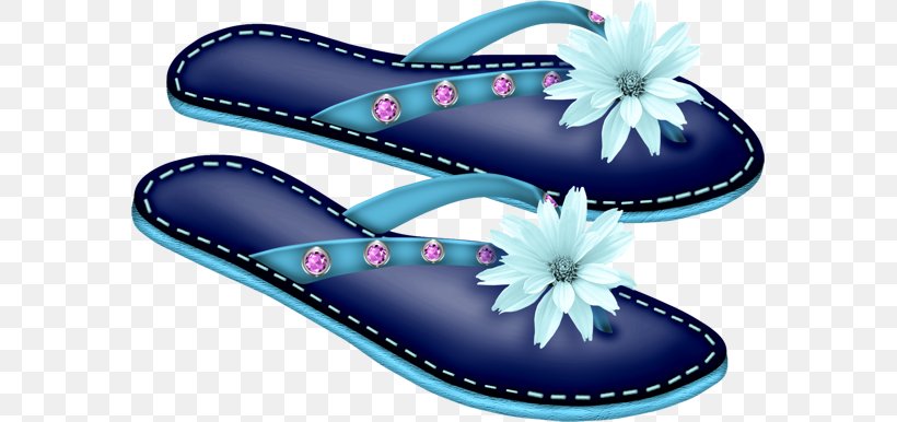 Slipper Flip-flops Shoe Footwear Clip Art, PNG, 579x386px, Slipper, Aqua, Blog, Blue, Electric Blue Download Free