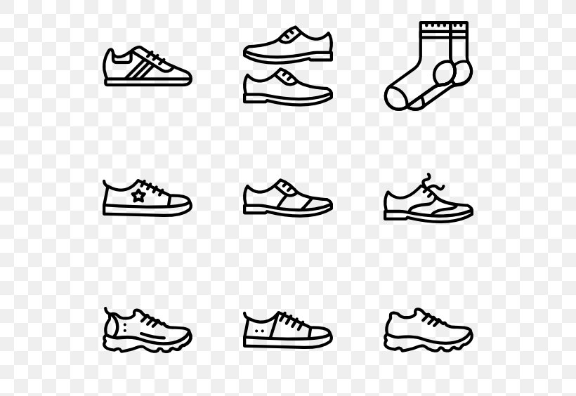 Shoe Footwear Sneakers Clip Art, PNG, 600x564px, Shoe, Area, Art, Black, Black And White Download Free
