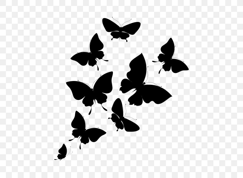 Coffee Wall Decal Sticker Vinyl Group, PNG, 600x600px, Coffee, Black, Black And White, Branch, Brush Footed Butterfly Download Free