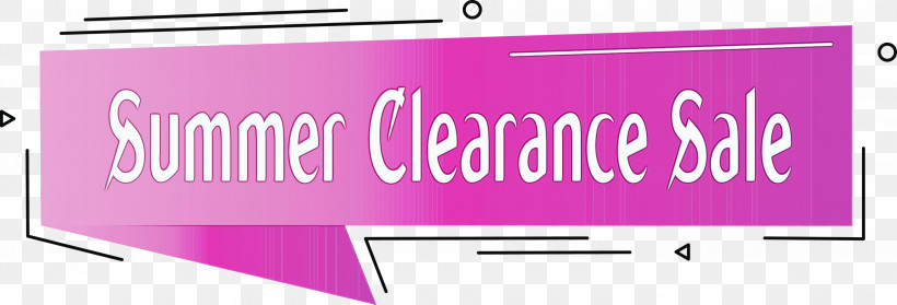 Logo Font Signage Banner Pink M, PNG, 2999x1022px, Summer Clearance Sale, Area, Banner, Computer Monitor, Line Download Free