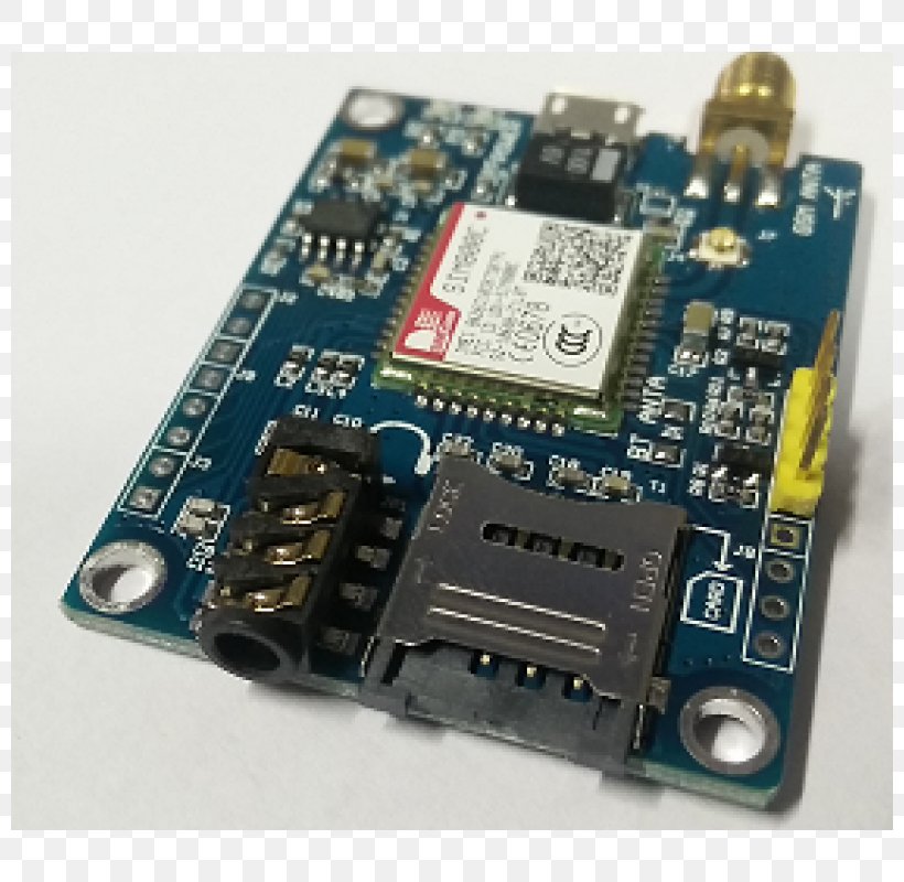 Microcontroller Electronics GSM General Packet Radio Service Arduino, PNG, 800x800px, Microcontroller, Arduino, Circuit Component, Circuit Prototyping, Computer Component Download Free