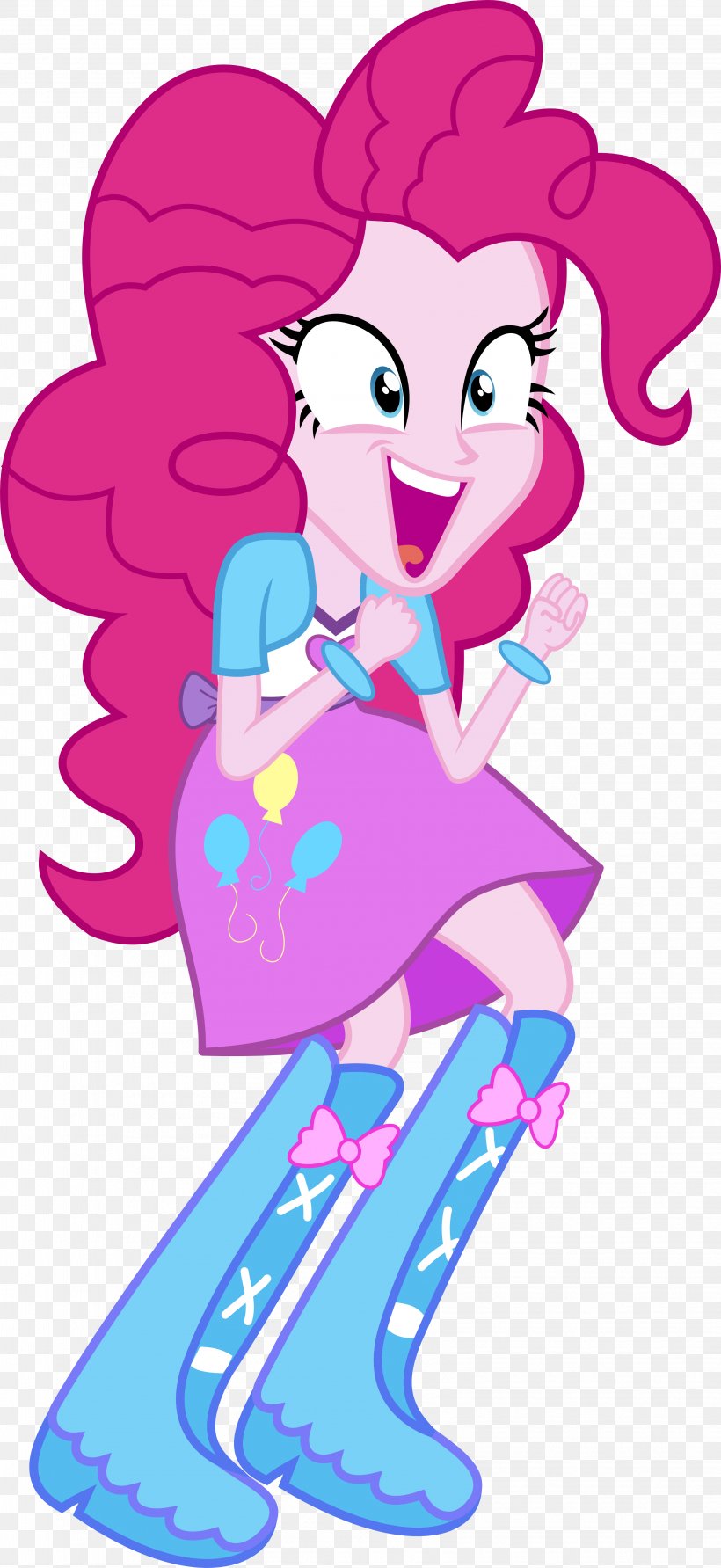 Pinkie Pie Applejack My Little Pony: Equestria Girls Princess Luna, PNG, 3244x7056px, Watercolor, Cartoon, Flower, Frame, Heart Download Free