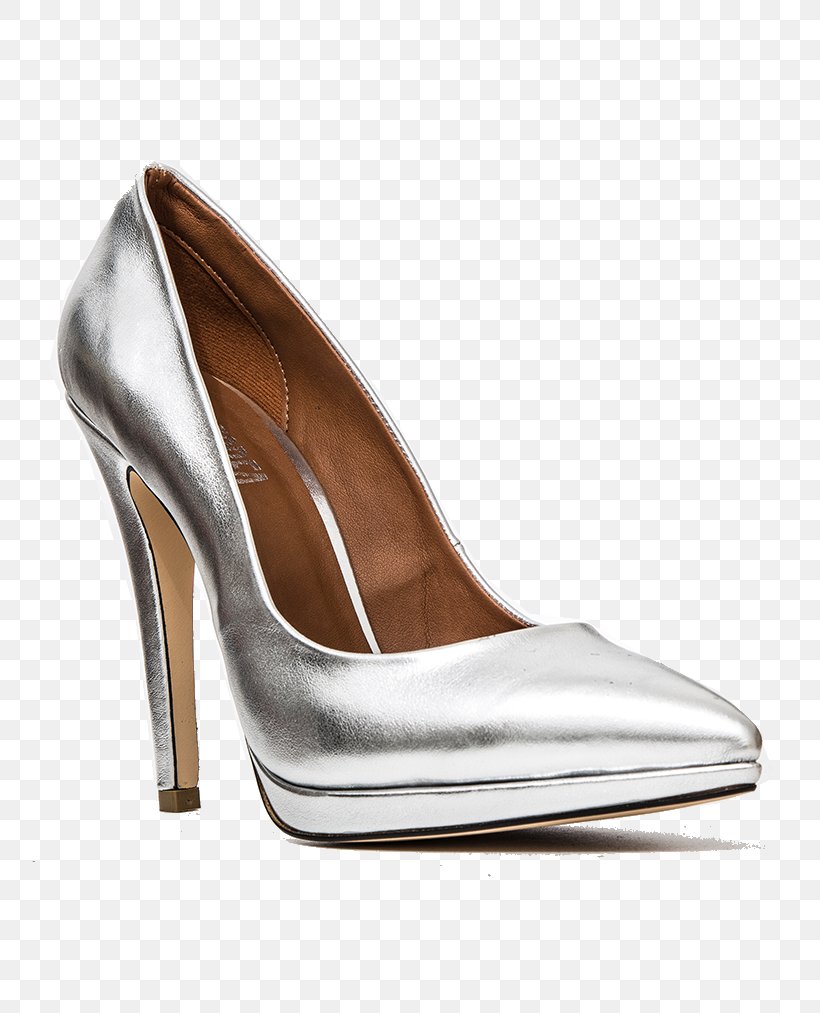 Platform Shoe Stiletto Heel Silver High-heeled Shoe, PNG, 768x1013px, Shoe, Basic Pump, Beige, Brown, Cheap Download Free