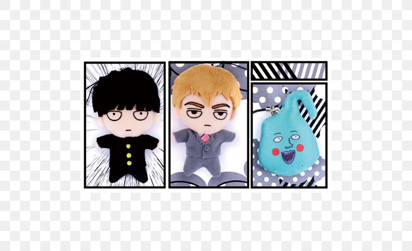 Mob Psycho 100 Cartoon Stuffed Animals & Cuddly Toys カプセルトイ Dogal, PNG, 500x500px, Watercolor, Cartoon, Flower, Frame, Heart Download Free