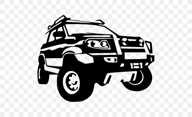 Jeep Car Off-road Vehicle Off-roading, PNG, 500x500px, Jeep, Allterrain Vehicle, Automotive Design, Automotive Exterior, Black And White Download Free