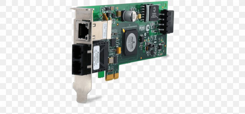 Network Cards & Adapters PCI Express Multi-mode Optical Fiber TV Tuner Cards & Adapters Fast Ethernet, PNG, 1200x562px, 10 Gigabit Ethernet, Network Cards Adapters, Allied Telesis, Computer Component, Conventional Pci Download Free