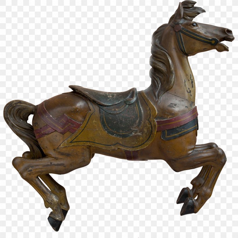 SeaGlass Carousel Gustav Dentzel Mustang Bronze Sculpture, PNG, 1965x1965px, Carousel, Animal, Antique, Bronze, Bronze Sculpture Download Free