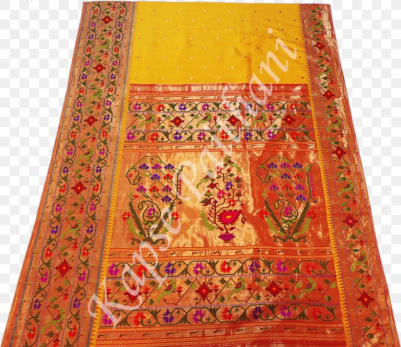 Paithani Banarasi Sari Silk, PNG, 900x780px, Paithan, Banarasi Sari, Brocade, Carpet, Flooring Download Free