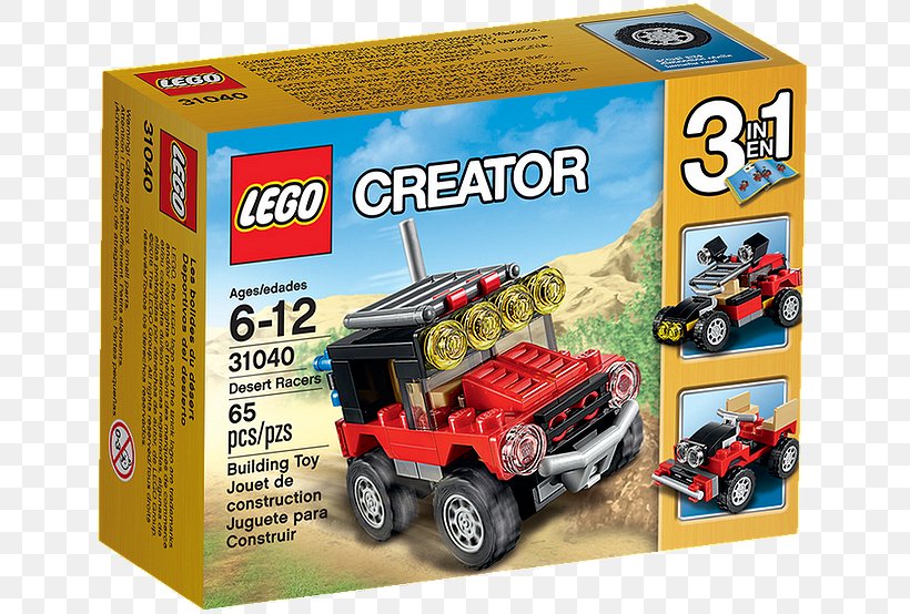 Lego Racers LEGO 31040 Creator Desert Racers Toy Lego Minifigure, PNG, 647x554px, Lego Racers, Car, Desert, Lego, Lego Creator Download Free