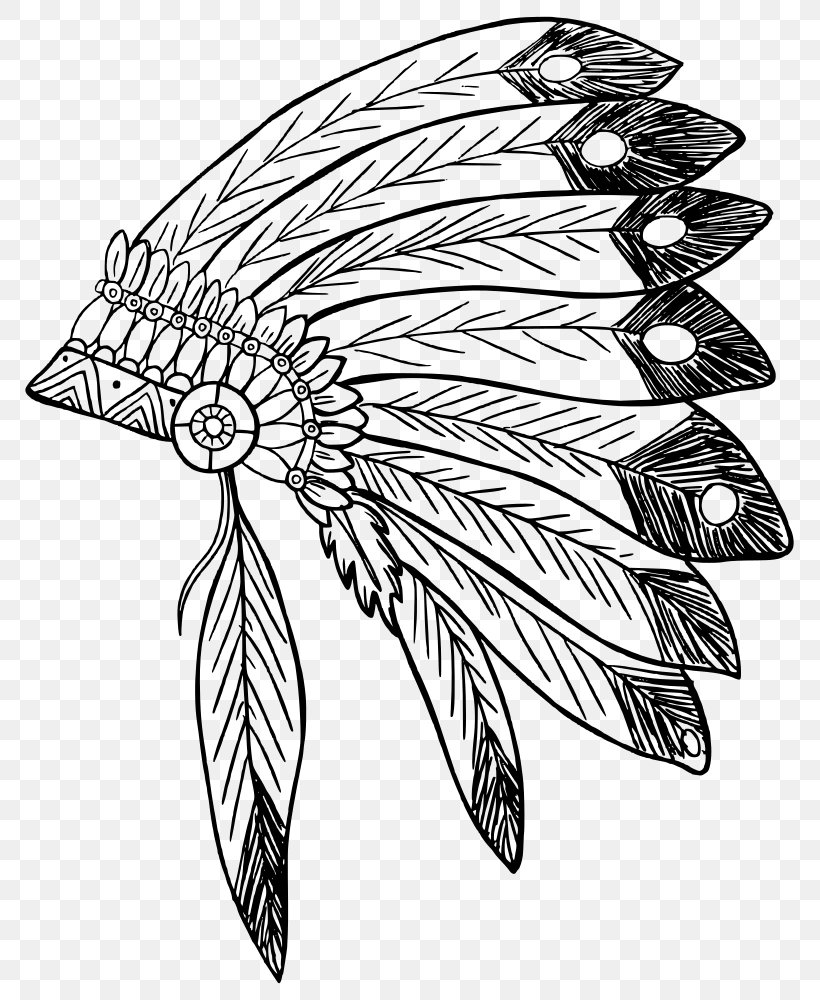 Leaf Drawing, PNG, 795x1000px, War Bonnet, Americans, Blackandwhite, Coloring Book, Drawing Download Free