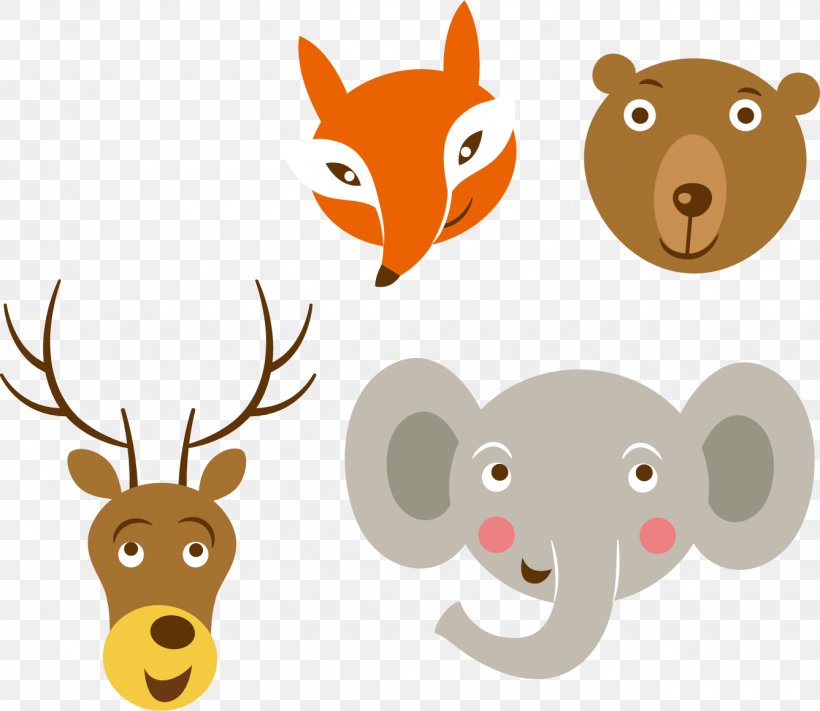 Animal Drawing Illustration, PNG, 1337x1160px, Animal, Antler, Carnivoran, Cartoon, Deer Download Free