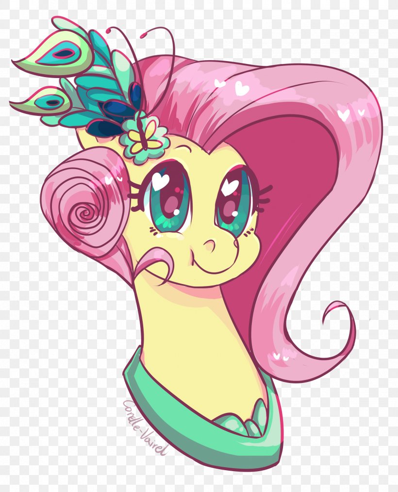 Fluttershy Sunset Shimmer Fan Art DeviantArt Drawing, PNG, 2423x3000px, Watercolor, Cartoon, Flower, Frame, Heart Download Free