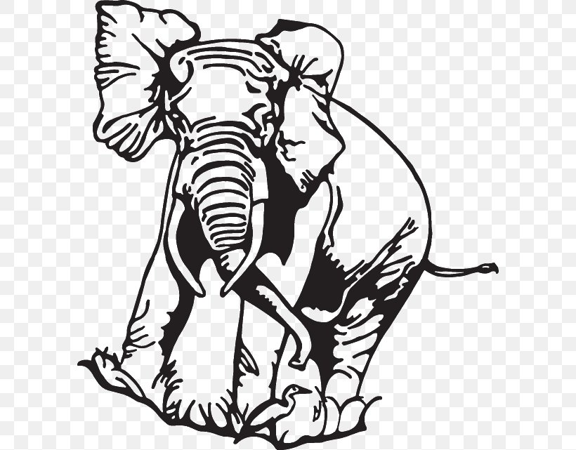 Indian Elephant African Elephant Clip Art Illustration Mammal, PNG, 600x641px, Indian Elephant, African Elephant, Art, Artwork, Black Download Free