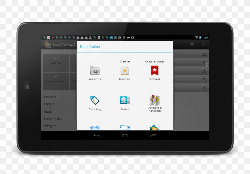 Tablet Computers Android Taskbar, PNG, 1289x900px, Tablet Computers, Android, Brand, Communication, Electronics Download Free