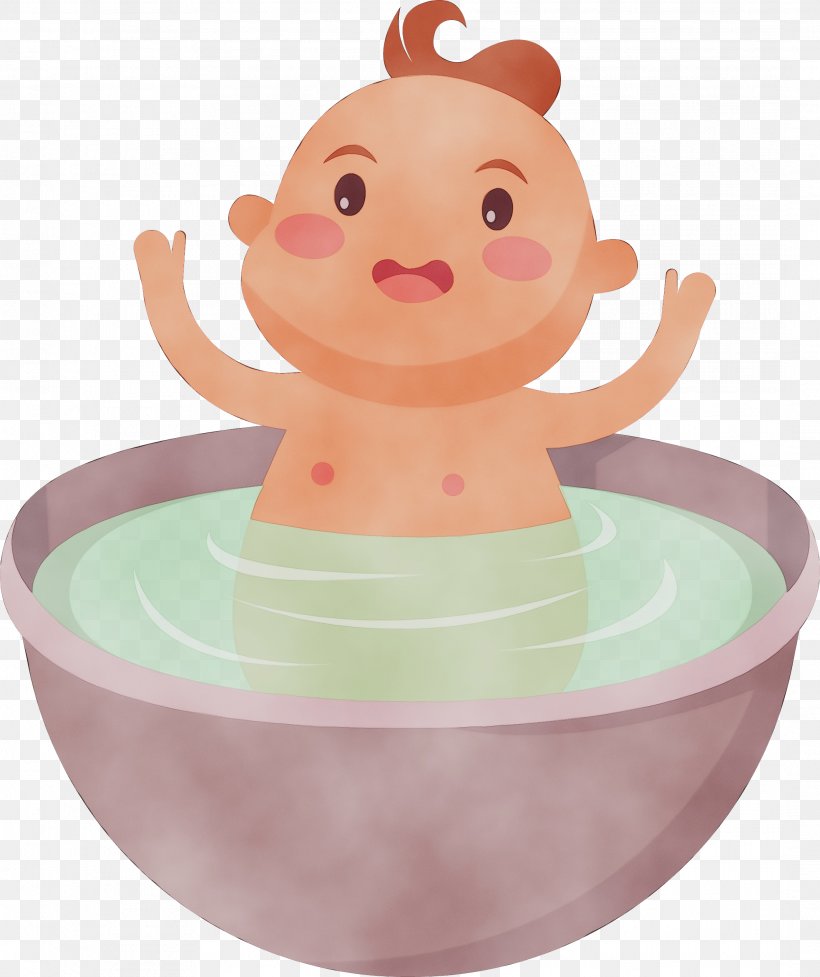 Watercolor Cartoon, PNG, 2134x2545px, Watercolor, Bathing, Paint, Pink, Pink M Download Free