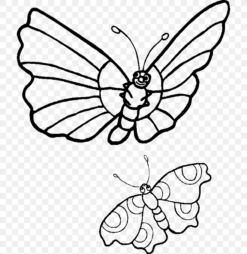 Butterfly Drawing Clip Art, PNG, 718x843px, Butterfly, Art, Black And White, Brush Footed Butterfly, Cartoon Download Free