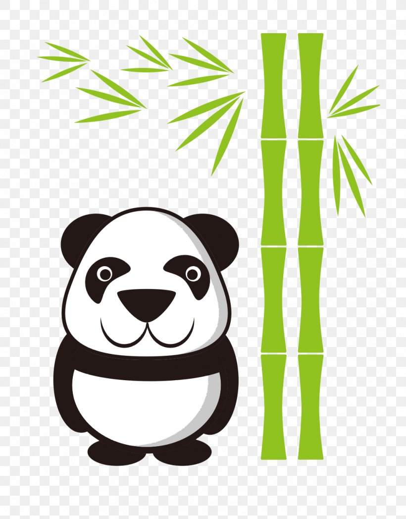 Giant Panda Cartoon Illustration, PNG, 1065x1361px, Giant Panda, Area, Bear, Black And White, Carnivoran Download Free