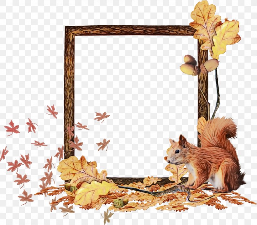 Watercolor Background Autumn Frame, PNG, 1600x1404px, Watercolor, Autumn, Cat, Film Frame, Leaf Download Free