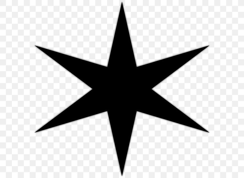 Five-pointed Star Nautical Star Clip Art, PNG, 600x600px, Star, Black, Black And White, Fivepointed Star, Leaf Download Free