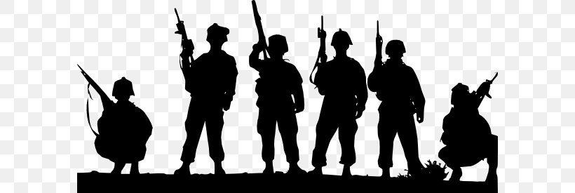 Military Army Clip Art, PNG, 600x275px, Military, Army, Black And White, Human Behavior, Military Camouflage Download Free