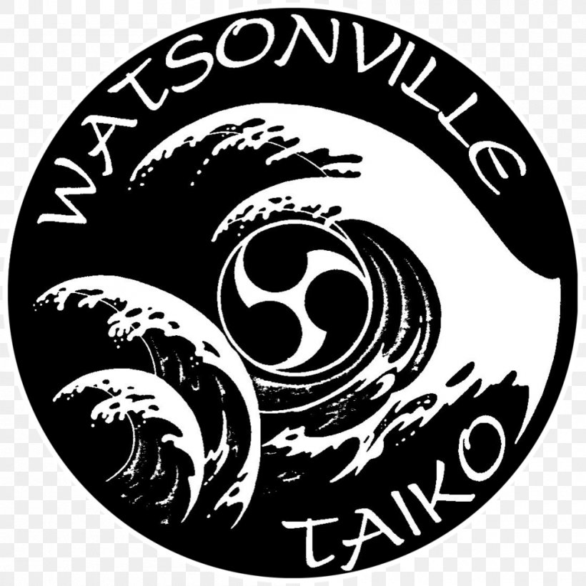 Watsonville Cabrillo College Primordial Winds Taiko Logo, PNG, 1000x1000px, 2018, Watsonville, Black And White, Brand, Cabrillo College Download Free