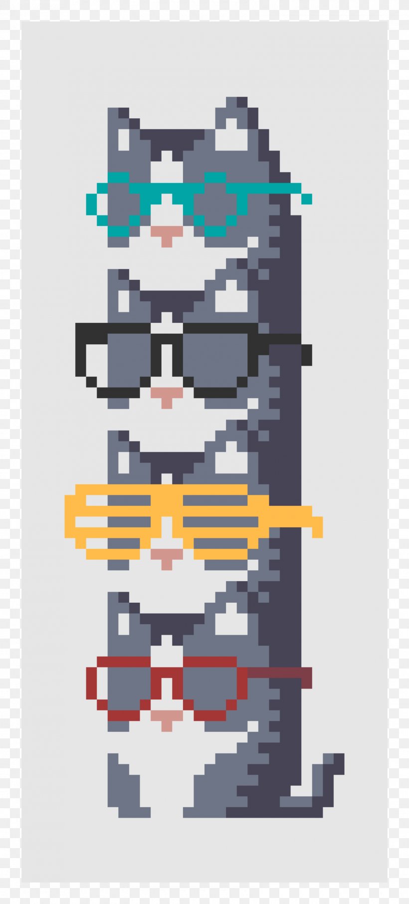 Cat Pixel Art Kitten, PNG, 1600x3537px, Cat, Art, Art Museum, Deviantart, Drawing Download Free