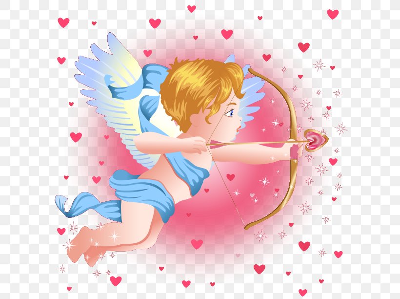 Cupid Angel Love Clip Art, PNG, 612x612px, Watercolor, Cartoon, Flower, Frame, Heart Download Free
