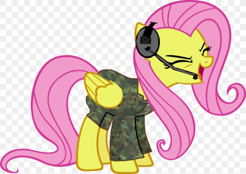 Fluttershy Pony Military Army Horse, PNG, 900x639px, Watercolor, Cartoon, Flower, Frame, Heart Download Free