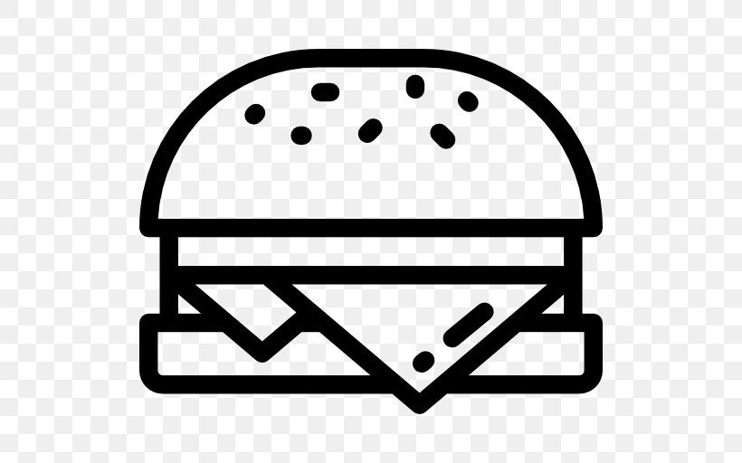 Hamburger Cheeseburger Veggie Burger Fast Food French Fries, PNG, 512x512px, Hamburger, Area, Black And White, Cheeseburger, Fast Food Download Free